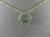 ESTATE 14KT TWO TONE GOLD 3D DANCING DIAMOND CIRCLE OF LIFE CLUSTER HALO PENDANT