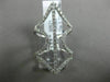 ESTATE MASSIVE .71CT DIAMOND 18KT WHITE GOLD DOUBLE SIDED OPEN ANCHOR FUN RING