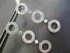 ESTATE 1.30CT DIAMOND 18K WHITE GOLD 3D CIRCLE OF LIFE FILIGREE HANGING EARRINGS