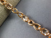 LONG 4.15CT DIAMOND & AAA MORGANITE 14K ROSE GOLD 3D OVAL X LOVE TENNIS BRACELET