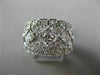 LARGE 2.0CT DIAMOND 18KT WHITE GOLD MULTI ROW SQUARE TRIANGULAR ANNIVERSARY RING