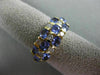 ESTATE 2.22CT DIAMOND & AAA TANZANITE 14KT YELLOW GOLD 3D THREE ROW ETOILE RING