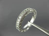 ESTATE 0.25CT DIAMOND 14KT WHITE GOLD FILIGREE MILGRAIN ETERNITY RING #19628