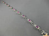 ESTATE 5.66CT DIAMOND & EXTRA FACET PINK SAPPHIRE 14K WHITE GOLD TENNIS BRACELET