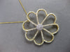 ESTATE EXTRA LARGE 2.85CT DIAMOND 18KT YELLOW GOLD FLOWER LOVE FLOATING PENDANT