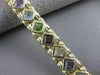 ESTATE 7.80CTW AMETHYST TOPAZ PERIDOT GARNET CITRINE 14K GOLD LINE BRACELET 2619