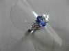 ESTATE 1.26CT DIAMOND & AAA OVAL TANZANITE 14K WHITE GOLD ENGAGEMENT RING #15096
