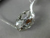 ESTATE LARGE .10CT DIAMOND 14K WHITE GOLD CLASSIC MULTI BUTTERFLY BARREL PENDANT