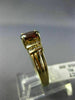 ESTATE 1.23CT DIAMOND & AAA RHODOLITE 14KT YELLOW GOLD 3D OVAL ENGAGEMENT RING