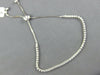 ESTATE 1.19CT DIAMOND 14KT WHITE GOLD 3D ROUND 2.5mm ADJUSTABLE TENNIS BRACELET
