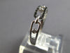 ESTATE .09CT WHITE & BLACK DIAMOND 14KT WHITE GOLD 3D OVAL LOVE KNOT FUN RING