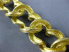 ESTATE WIDE & LONG 18KT WHITE & YELLOW GOLD 3D SOLID LINK BRACELET