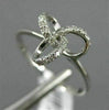 ESTATE .12CT DIAMOND 14KT WHITE GOLD 3D FLOWER LOVE KNOT FUN FRIENDSHIP RING