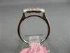 ESTATE WIDE .61CT WHITE & PINK DIAMOND 18KT WHITE & ROSE GOLD ROUND CLUSTER RING