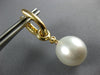 .49CT DIAMOND & SOUTH SEA PEARL 18KT YELLOW GOLD ETOILE HUGGIE HANGING EARRINGS