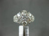 ESTATE LARGE 3.7CT DIAMOND 14K WHITE GOLD CLASSIC FLOWER SEMI ETERNITY LOVE RING