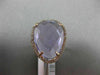 ESTATE LARGE 11.12CT DIAMOND & AAA AMETHYST 14K ROSE GOLD 3D HALO TEAR DROP RING
