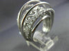 ESTATE MASSIVE 2.12CT DIAMOND 18KT WHITE GOLD MULTI ROW FILIGREE ETOILE FUN RING