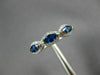 ESTATE .67CT DIAMOND & AAA SAPPHIRE 14K WHITE GOLD HALO WEDDING ANNIVERSARY RING
