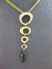 LARGE 1.8CT DIAMOND AAA SMOKY TOPAZ 18K YELLOW GOLD LARIAT MULTI STRAND NECKLACE