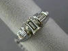 ESTATE .71CT BAGUETTE DIAMOND 14KT WHITE GOLD 3D CLASSIC 3 STONE ENGAGEMENT RING