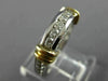 ESTATE .42CT DIAMOND 14K 2 TONE GOLD 3D FILIGREE WEDDING ANNIVERSARY RING #21533