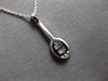 .25CT DIAMOND 14KT WHITE GOLD 3D ROUND & BAGUETTE OVAL TENNIS RACKET FUN PENDANT