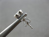 SMALL .52CT DIAMOND & AAA SAPPHIRE 14KT WHITE GOLD CLASSIC FLOWER STUD EARRINGS