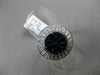 ESTATE LARGE 2.29CT DIAMOND & SAPPHIRE 18KT WHITE GOLD 3D FILIGREE CIRCULAR RING