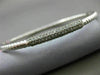 ESTATE .82CT DIAMOND 14KT WHITE GOLD 3D PAVE ROPE DESIGN BANGLE BRACELET