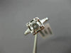 ANTIQUE OLD MINE .54CT ROUND CUT DIAMOND 14KT WHITE GOLD ENGAGEMENT RING #22209