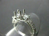 ESTATE .85CT DIAMOND 18KT WHITE GOLD FILIGREE SEMI MOUNT ENGAGEMENT RING #2423