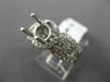 ESTATE 1.85CT ROUND & BAGUETTE DIAMOND 18K WHITE GOLD SEMI MOUNT ENGAGEMENT RING