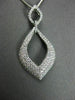 ESTATE .80CT ROUND DIAMOND 18KT WHITE GOLD 3D RAINDROP PENDANT & CHAIN BEAUTIFUL