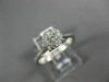 ESTATE .40CT DIAMOND 14K WHITE GOLD 3D CLASSIC SOLITAIRE CLUSTER HEART LOVE RING