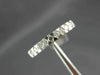 ESTATE .36CT DIAMOND 14KT WHITE GOLD 9 STONE SEMI BEZEL ANNIVERSARY RING #5456