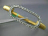 ESTATE LARGE .74CT DIAMOND 18K WHITE & YELLOW GOLD MATTE & SHINY BANGLE BRACELET