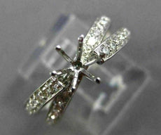ESTATE .50CT DIAMOND 14K GOLD 3D INFINITY CRISS CROSS SEMI MOUNT ENGAGEMENT RING