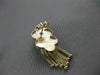 ANTIQUE DIAMOND FILIGREE HANGING TASSEL 14KT YELLOW GOLD EARRINGS 37MM #21291