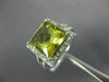 EXTRA LARGE 4.60CT DIAMOND & AAA GREEN AMETHYST 14KT WHITE GOLD 3D PRINCESS RING