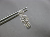 .75CT DIAMOND 14KT WHITE GOLD FLOWER PAST PRESENT FUTURE LEVERBACK HOOP EARRINGS