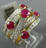 LARGE 2.43CT DIAMOND & AAA RUBY 14KT YELLOW GOLD CRISS CROSS ANNIVERSARY RING