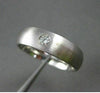 ESTATE WIDE .16CT DIAMOND 14K WHITE GOLD SOLITAIRE MATT MENS RING HANDSOME #2601