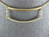 ESTATE .33CT DIAMOND 18KT YELLOW GOLD 3D CLASSIC OPEN DOUBLE BAR FUN PENDANT