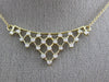 ESTATE .53CT DIAMOND 14K YELLOW GOLD 3D CLASSIC TRIANGULAR CROW V SHAPE NECKLACE