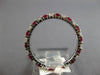 .92CT DIAMOND & AAA RUBY 14KT WHITE GOLD SHARED PRONG 2mm ETERNITY FUN LOVE RING