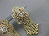 ANTIQUE DIAMOND FILIGREE HANGING TASSEL 14KT YELLOW GOLD EARRINGS 37MM #21291