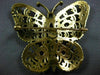 ANTIQUE LARGE 1.26CT AAA GARNET & PEARL 14KT YELLOW GOLD 3D BUTTERFLY BROOCH PIN
