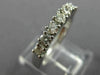 ESTATE .50CT ROUND DIAMOND 14KT WHITE GOLD 3D 7 STONE ANNIVERSARY RING #11456