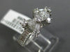 ESTATE 1.28CT DIAMOND 18KT WHITE GOLD 3D CLASSIC MULTI SHAPE TRIANGULAR FUN RING